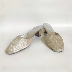Vintage Sequin Kitten Heels (SIZE 6)